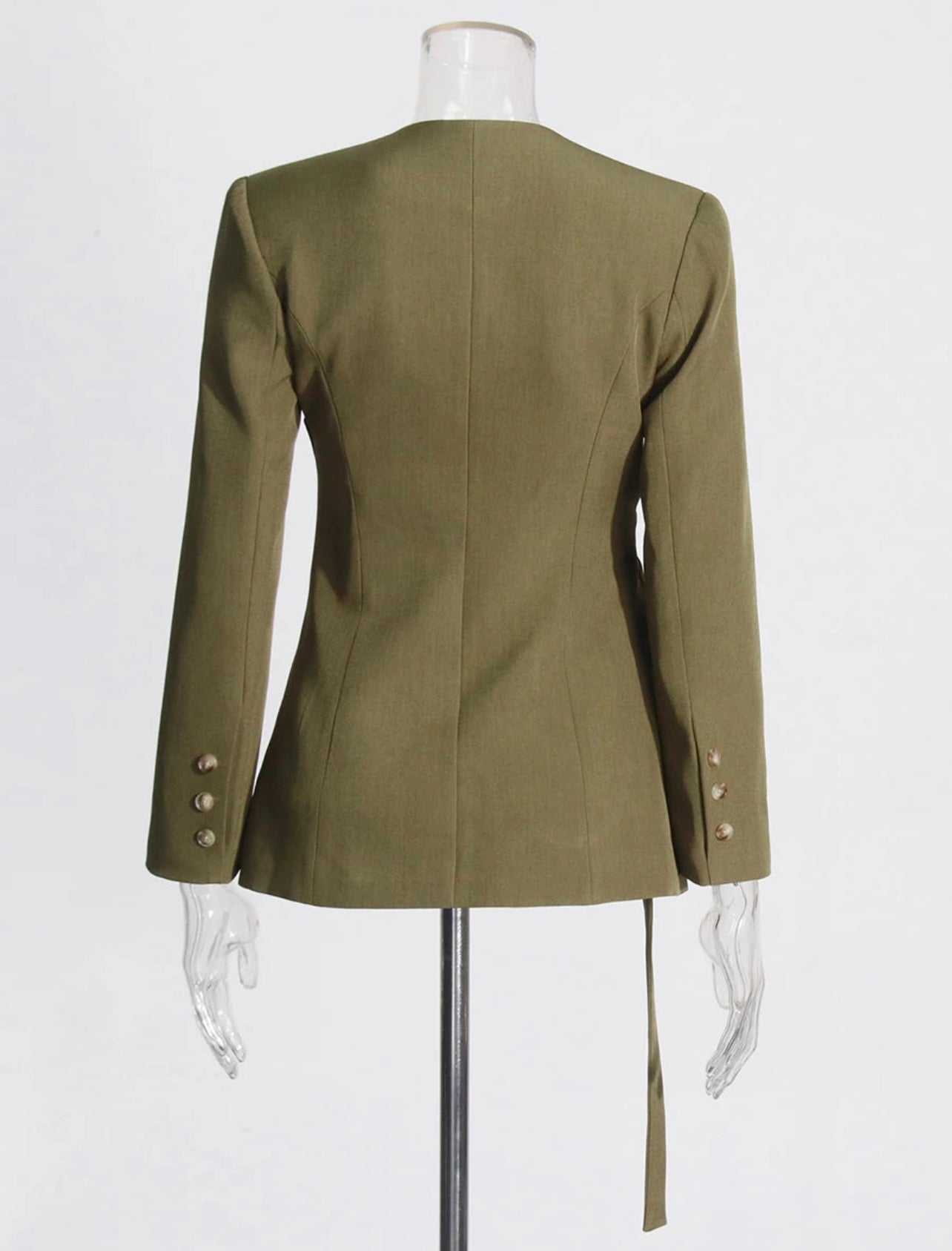 V Neck Long Sleeve Slimming Blazer