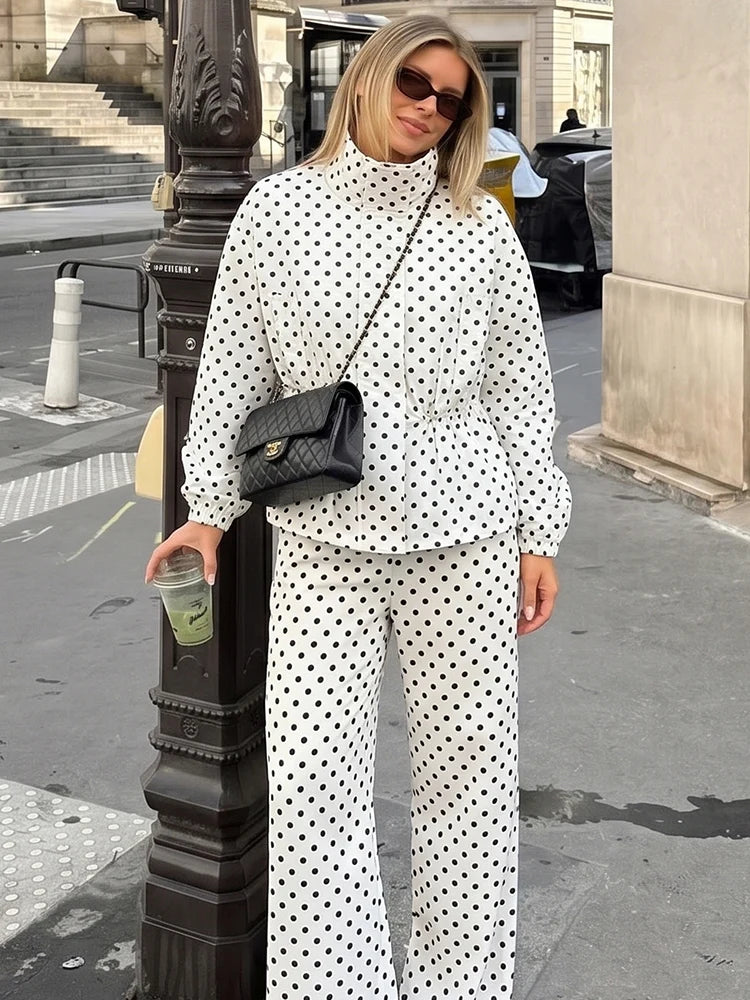 Polka Dot Waist Jacket