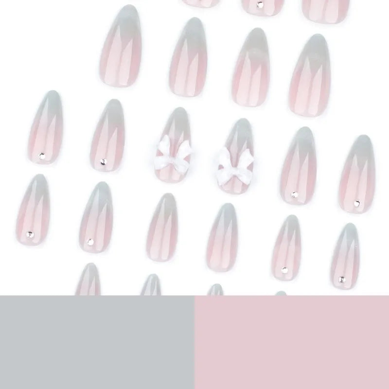 Cat Eye French Nails Press-ons