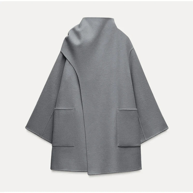 Casual Winter Coat With Scarf