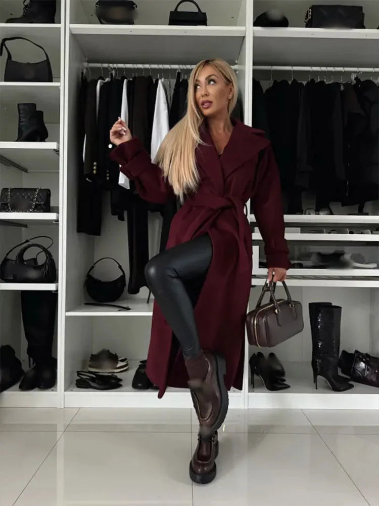 Coat Casual Long Sleeves Winter