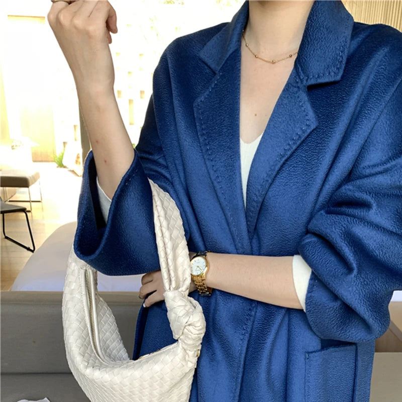 Jacket Belt Lapel Cashmere Coat