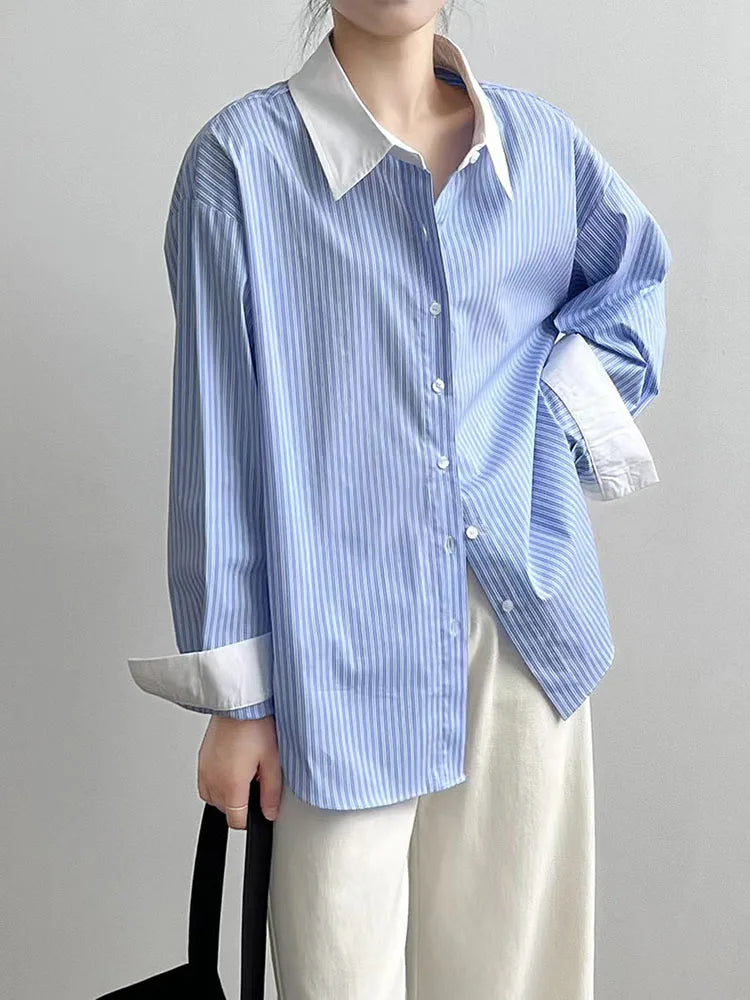 Striped Patchwork Shirt
