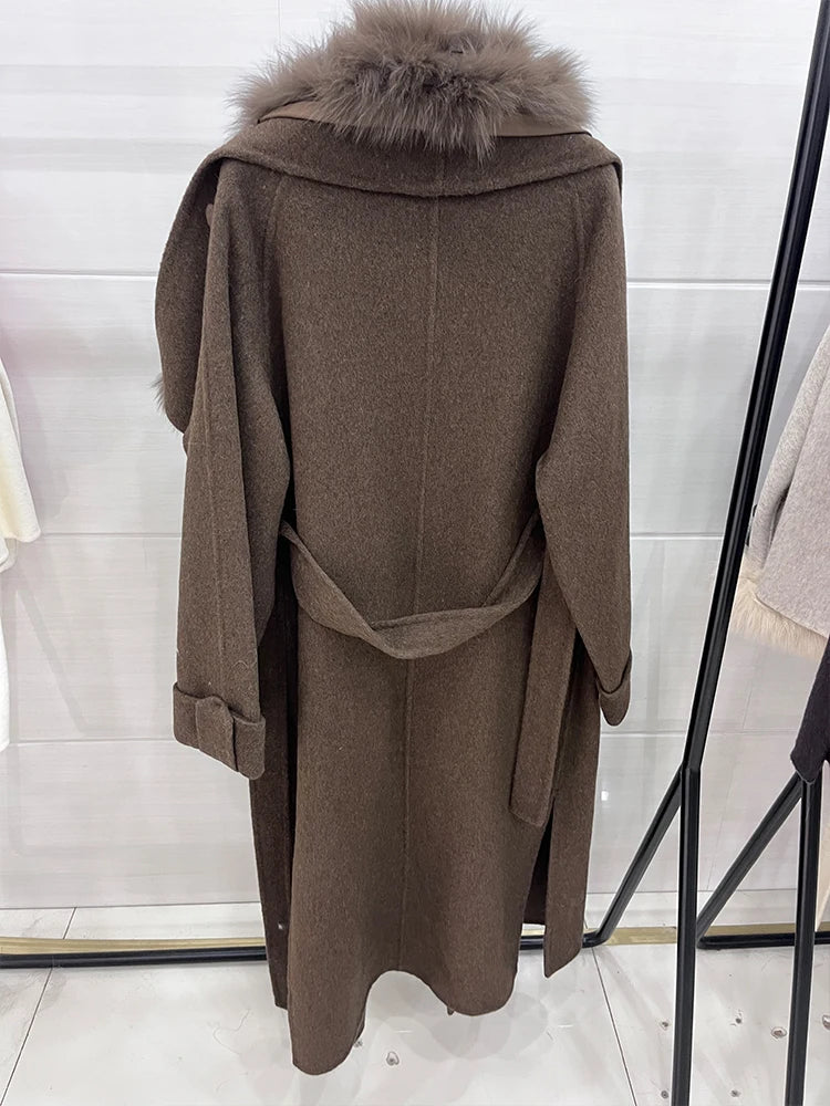 Coat Winter Jacket Natural Fox Fur Collar
