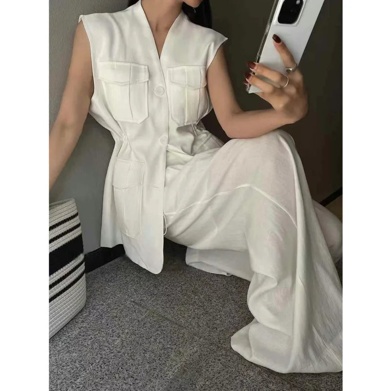 Versatile Top And Pants Fashionable Two-piece Set