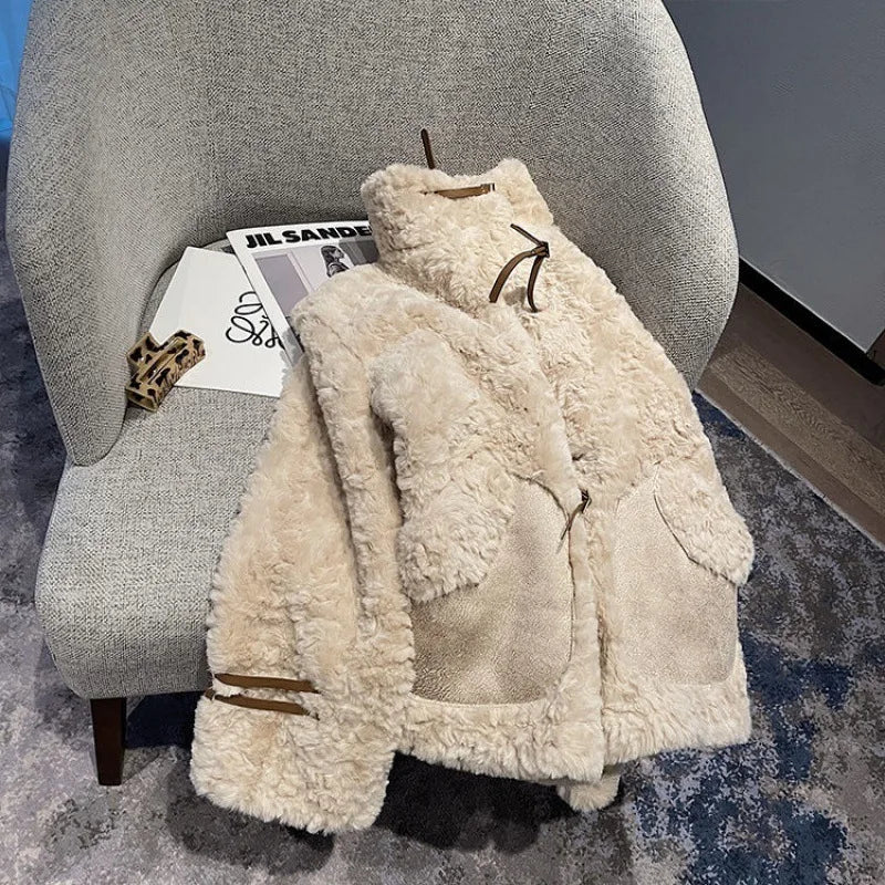 Winter Faux Lamb Fur Coat