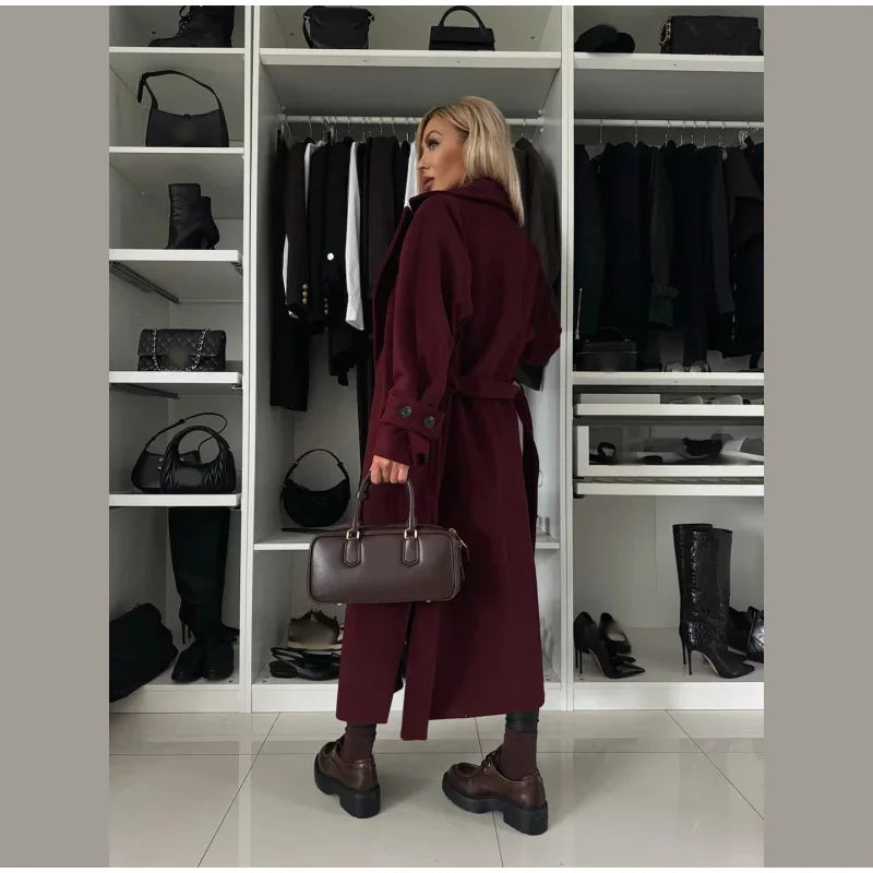 Coat Casual Long Sleeves Winter