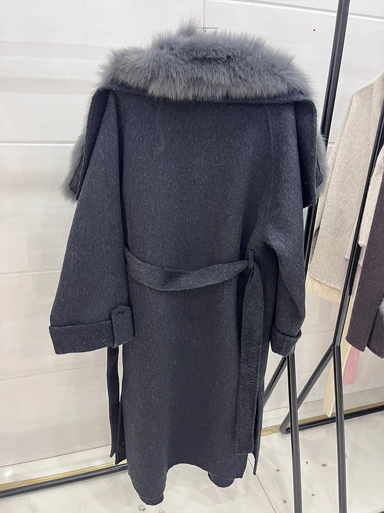 Coat Winter Jacket Natural Fox Fur Collar