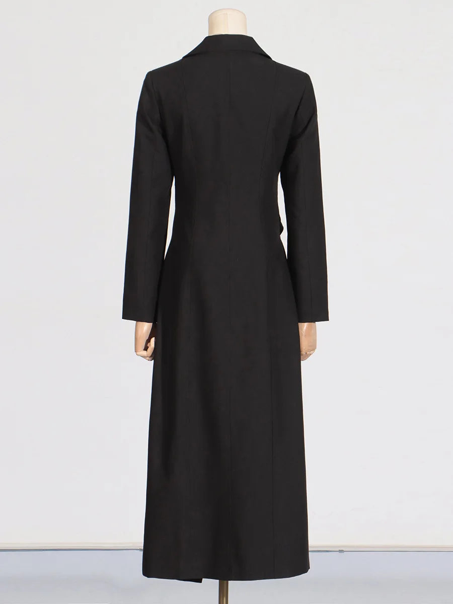Black Suit 1 Piece Long Blazer