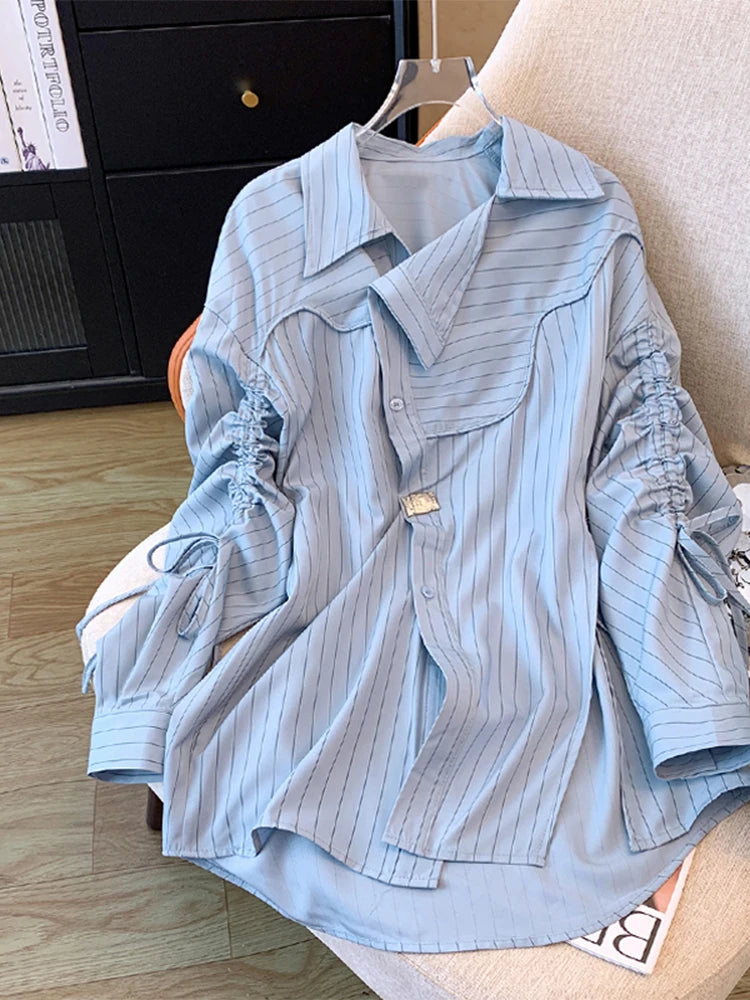 Blue Striped Shirts and Blouses Vintage