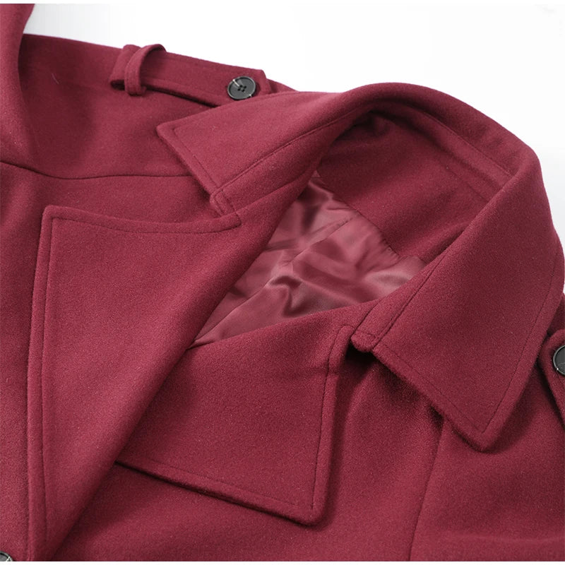Coat Casual Long Sleeves Winter