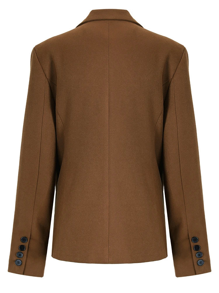Pockets Casual Slimming Blazers Long Sleeve Button Blazer