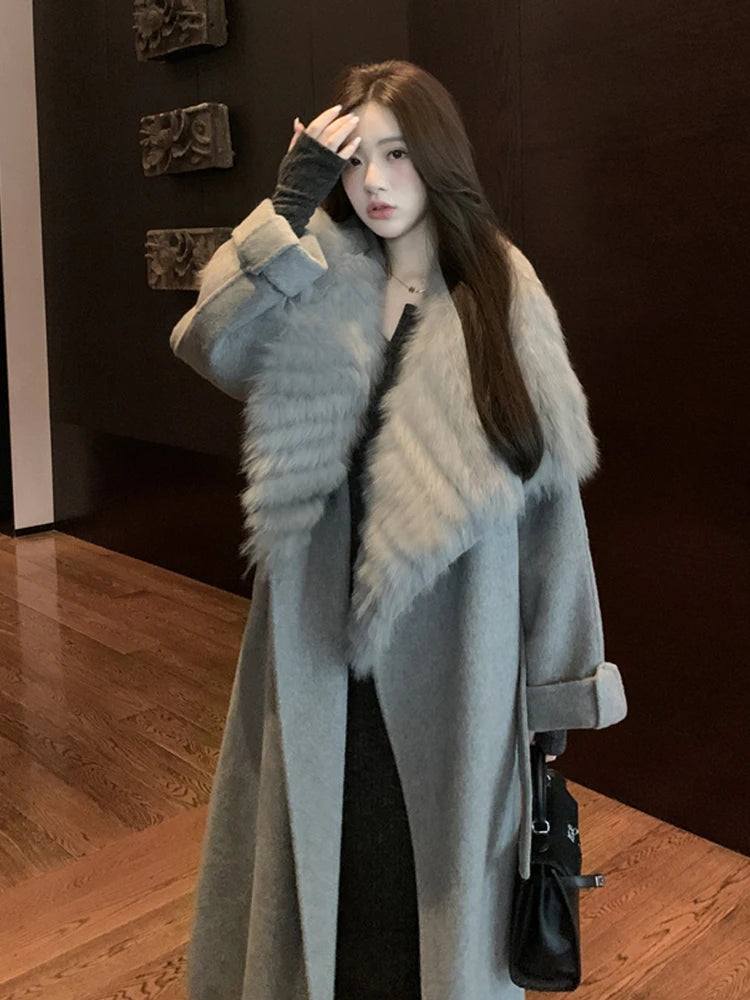 Coat Winter Jacket Natural Fox Fur Collar