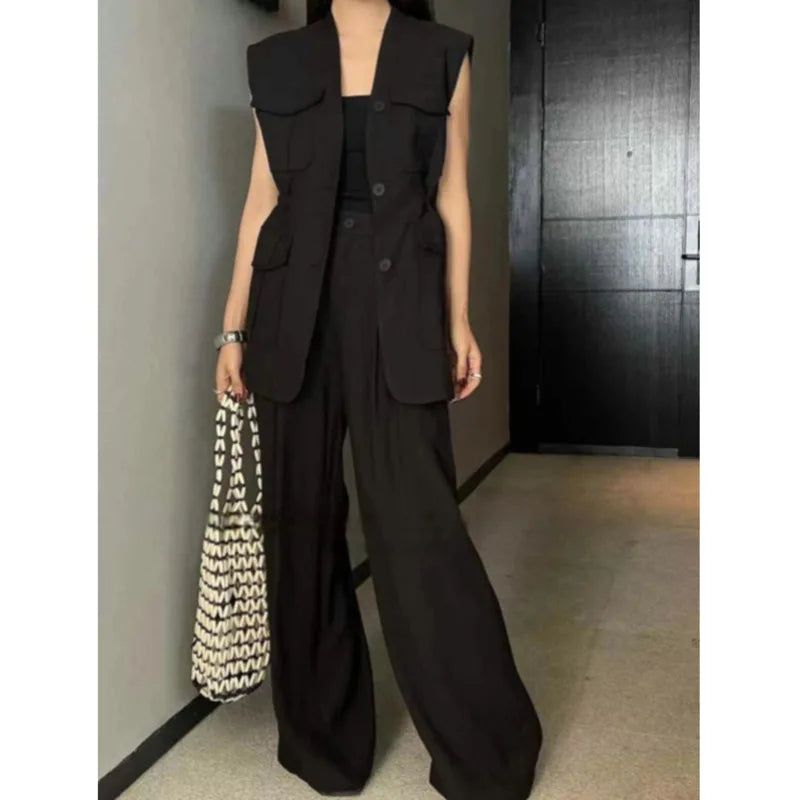 Versatile Top And Pants Fashionable Two-piece Set