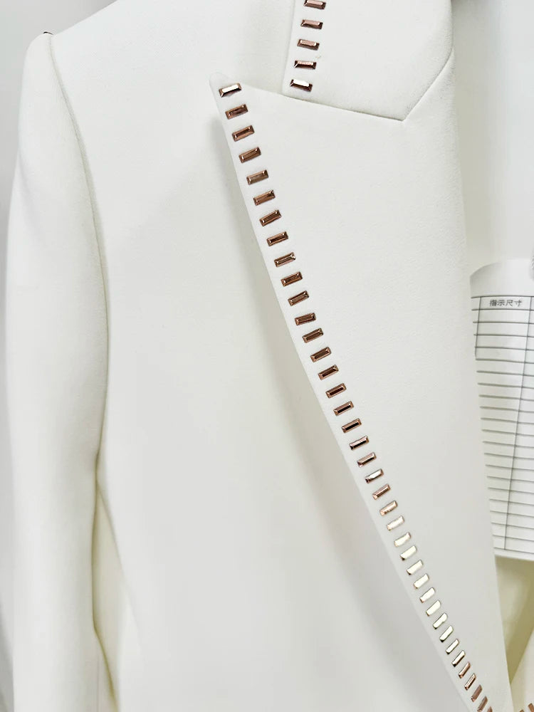 Button Blazer Pants Set 2pcs