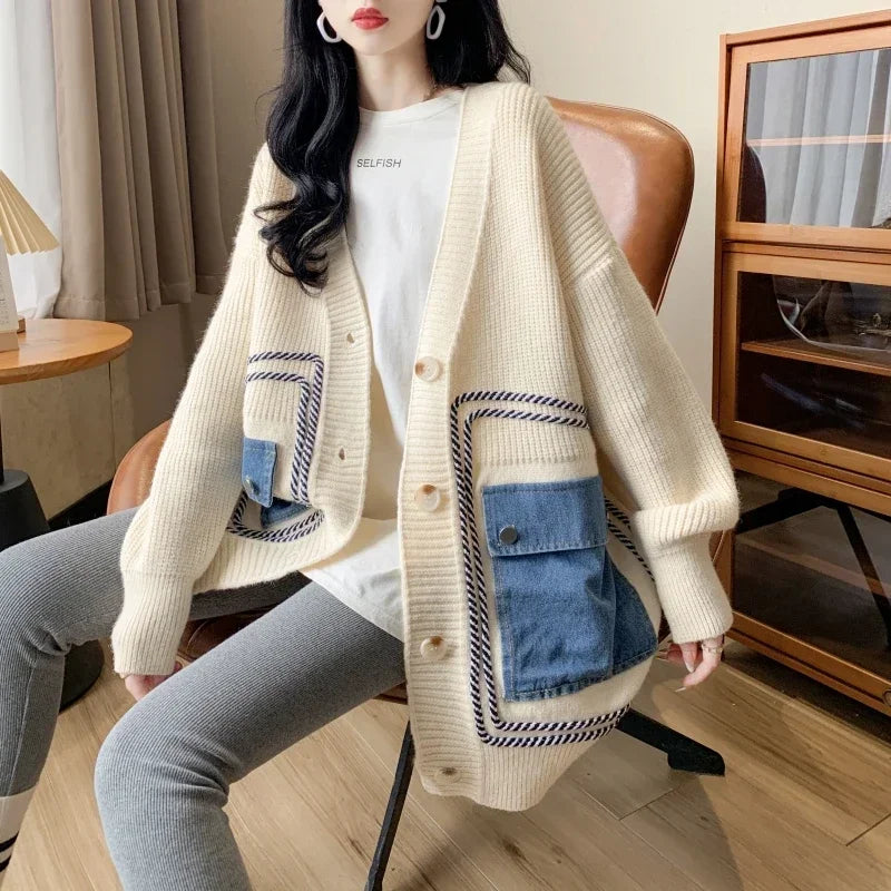 Casual Knitted Long Sweater Jacket