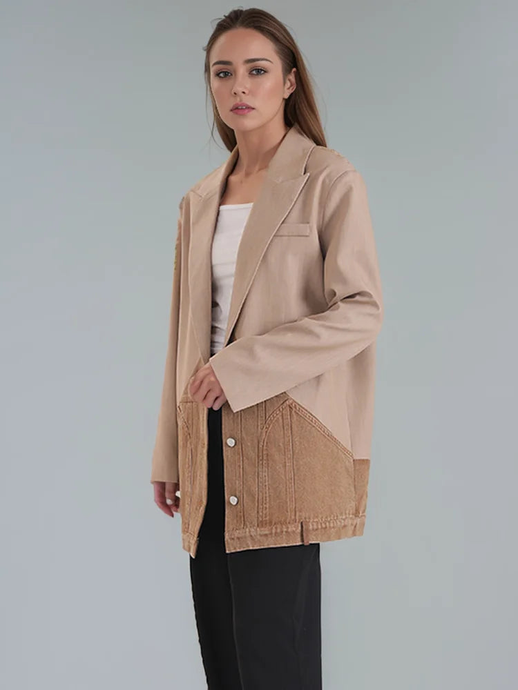 Denim Notched Blazer
