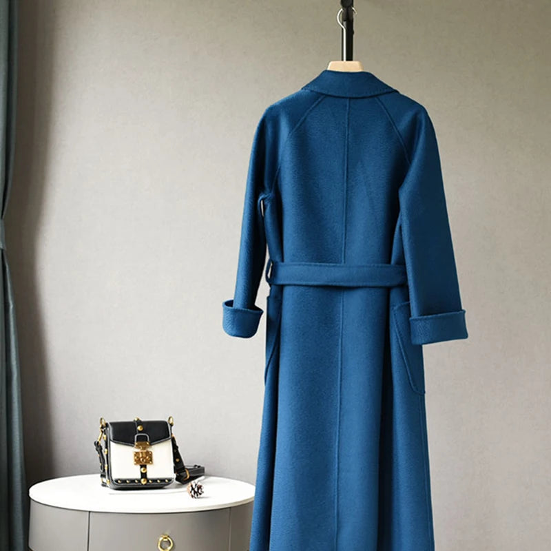 Jacket Belt Lapel Cashmere Coat
