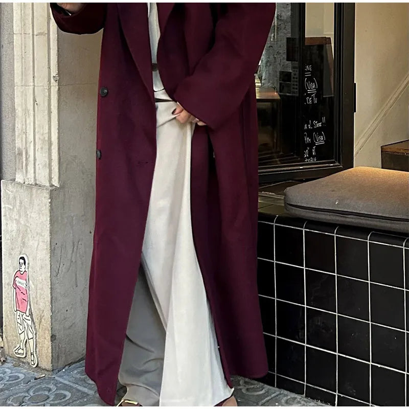 Coat Casual Long Sleeves Winter