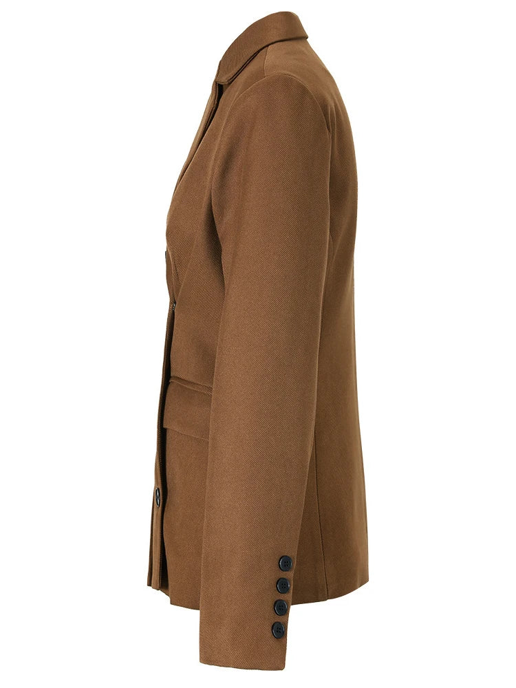 Pockets Casual Slimming Blazers Long Sleeve Button Blazer