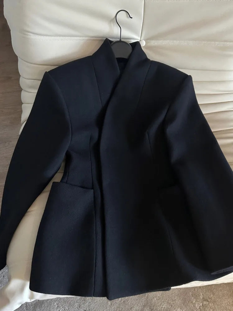 Blazer Black Woolen Coat