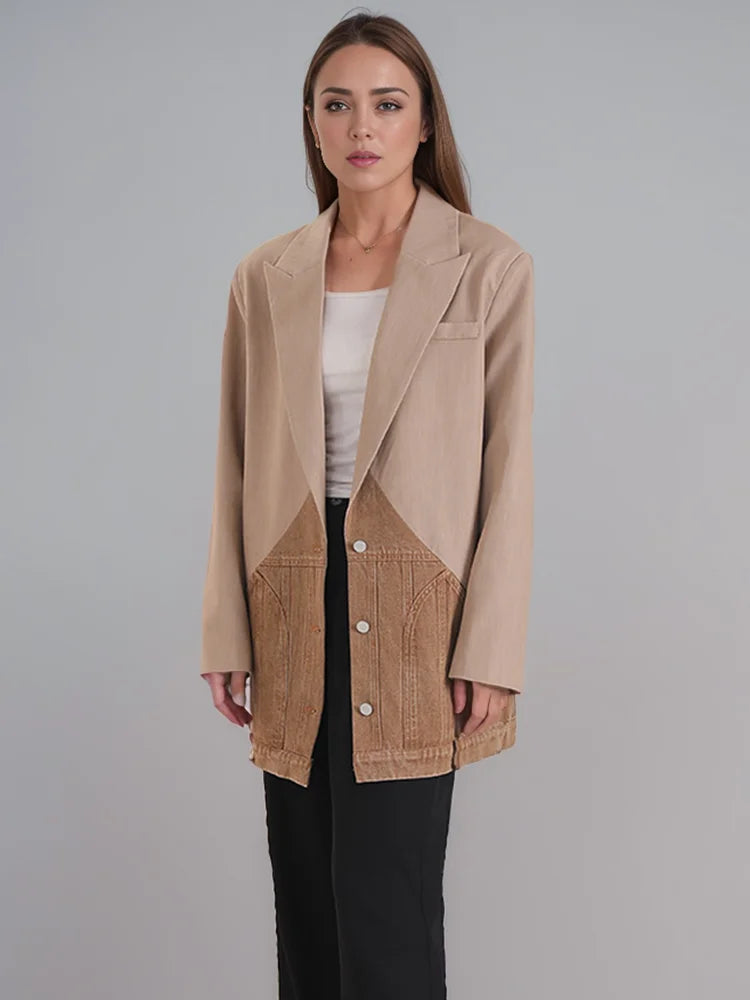 Denim Notched Blazer