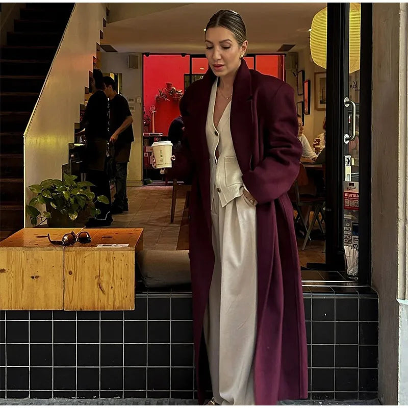 Coat Casual Long Sleeves Winter