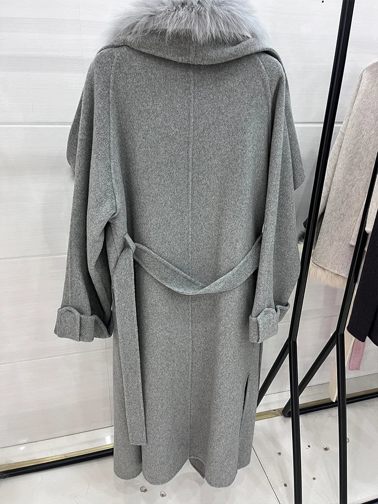 Coat Winter Jacket Natural Fox Fur Collar