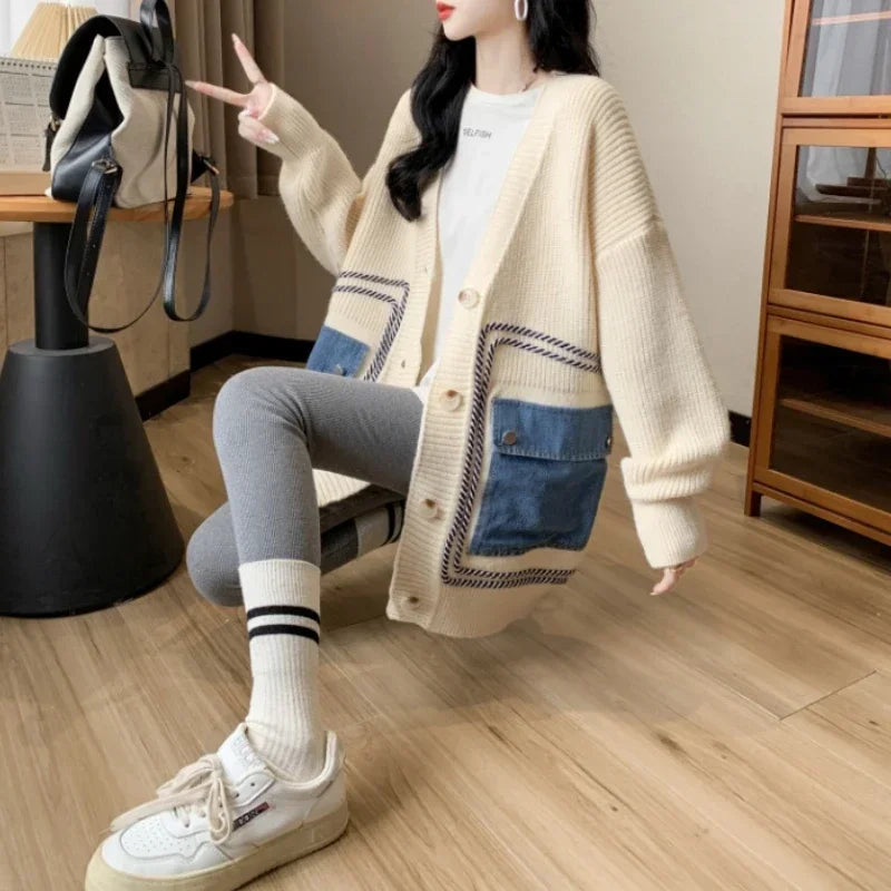 Casual Knitted Long Sweater Jacket