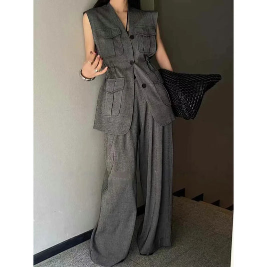 Versatile Top And Pants Fashionable Two-piece Set