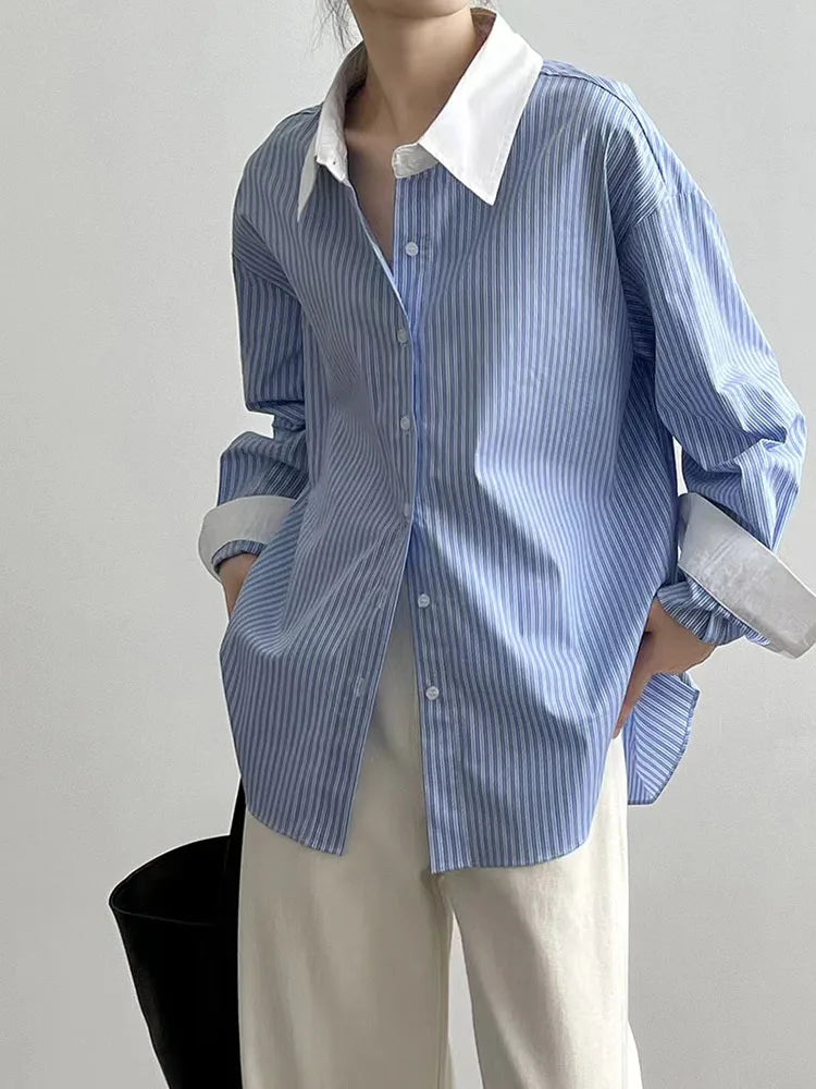 Striped Patchwork Shirt