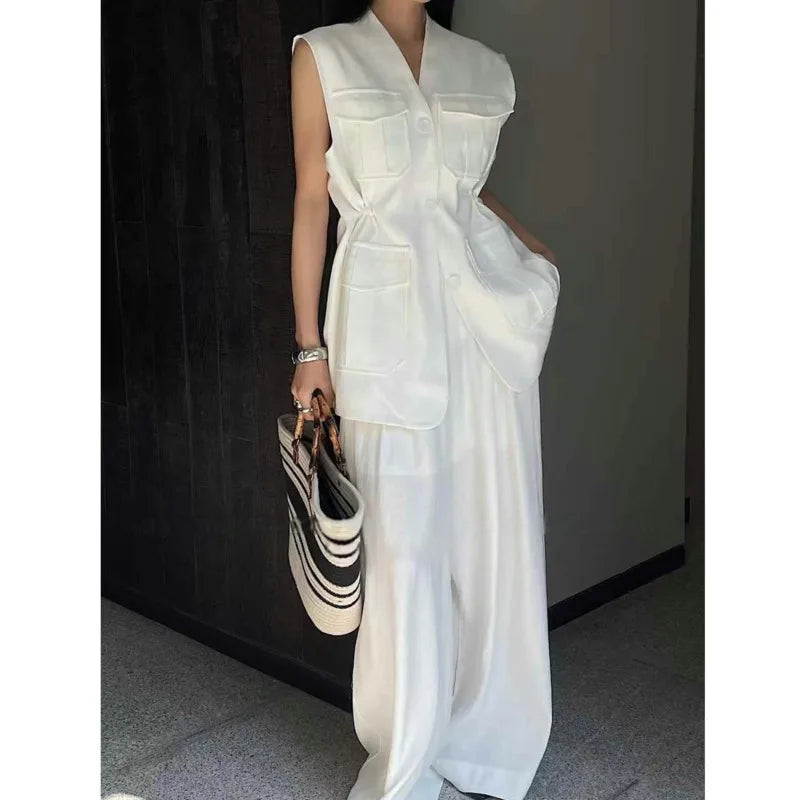 Versatile Top And Pants Fashionable Two-piece Set