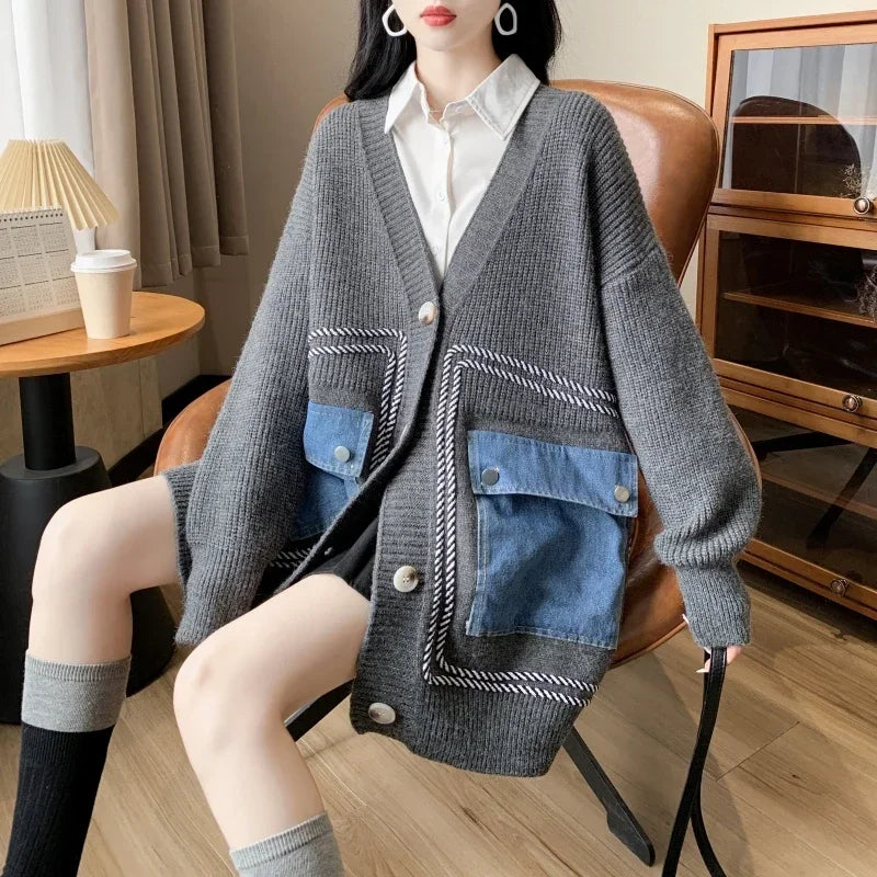 Casual Knitted Long Sweater Jacket
