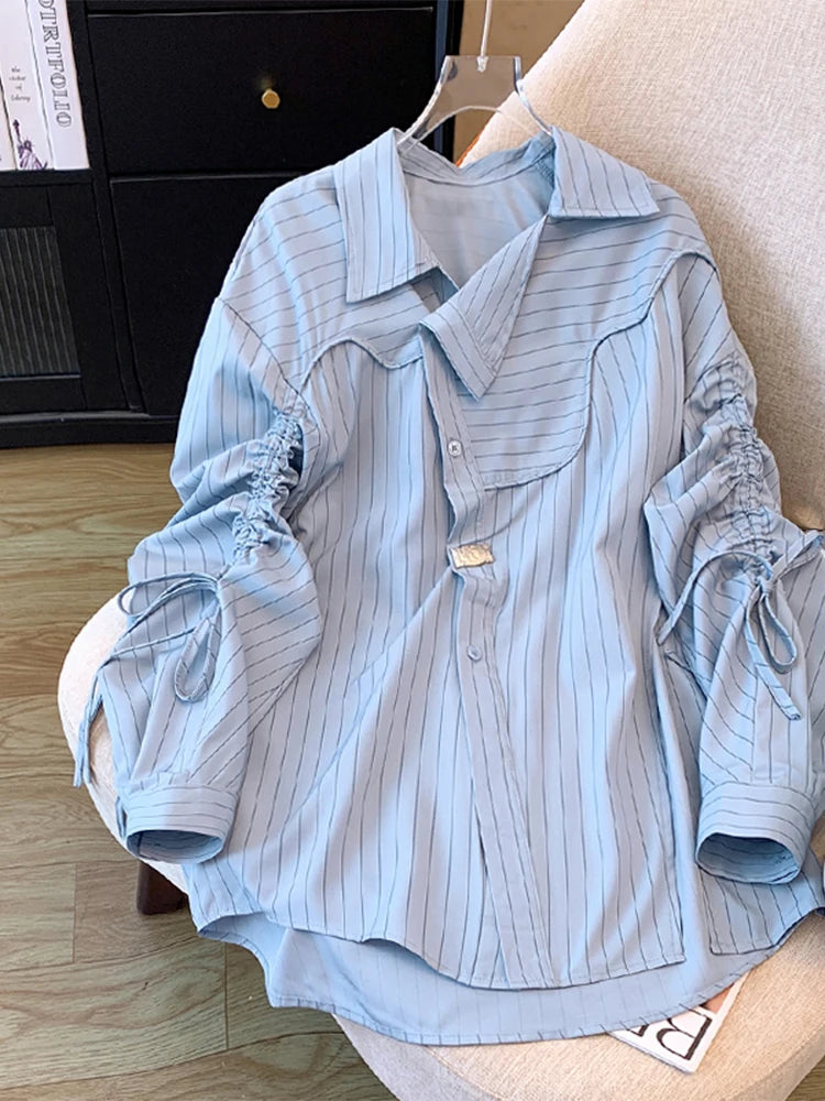 Blue Striped Shirts and Blouses Vintage