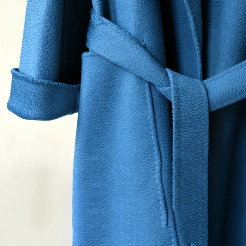 Jacket Belt Lapel Cashmere Coat