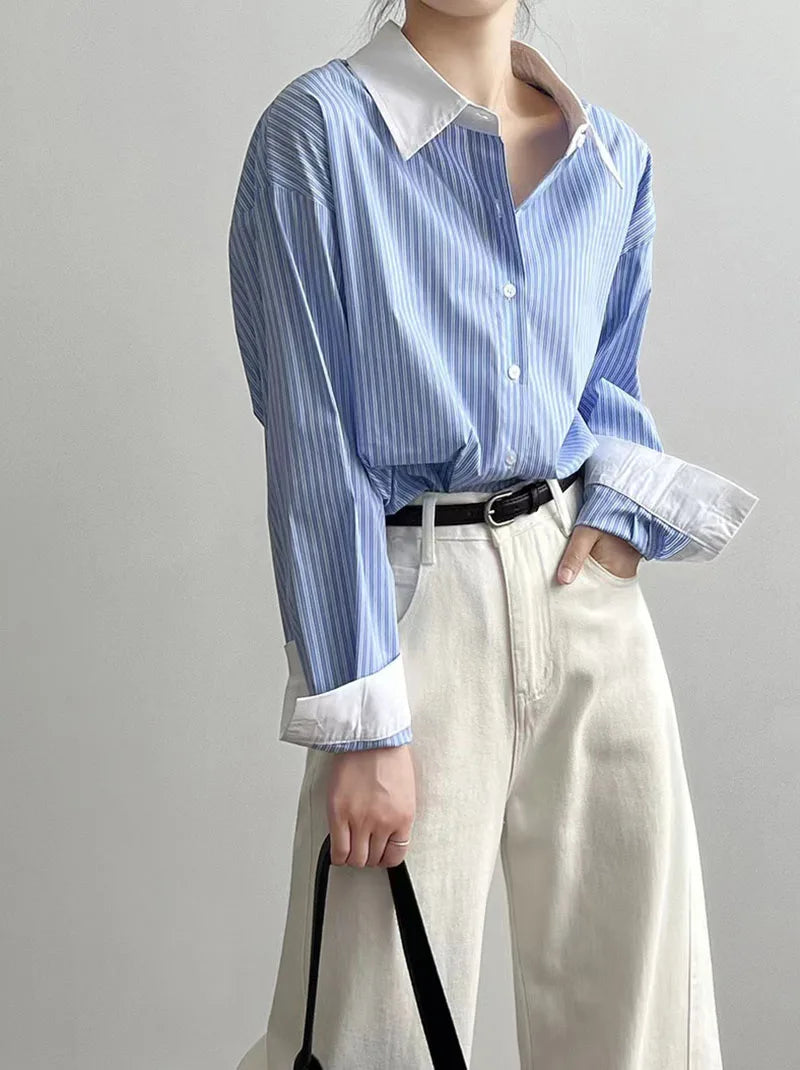 Striped Patchwork Shirt