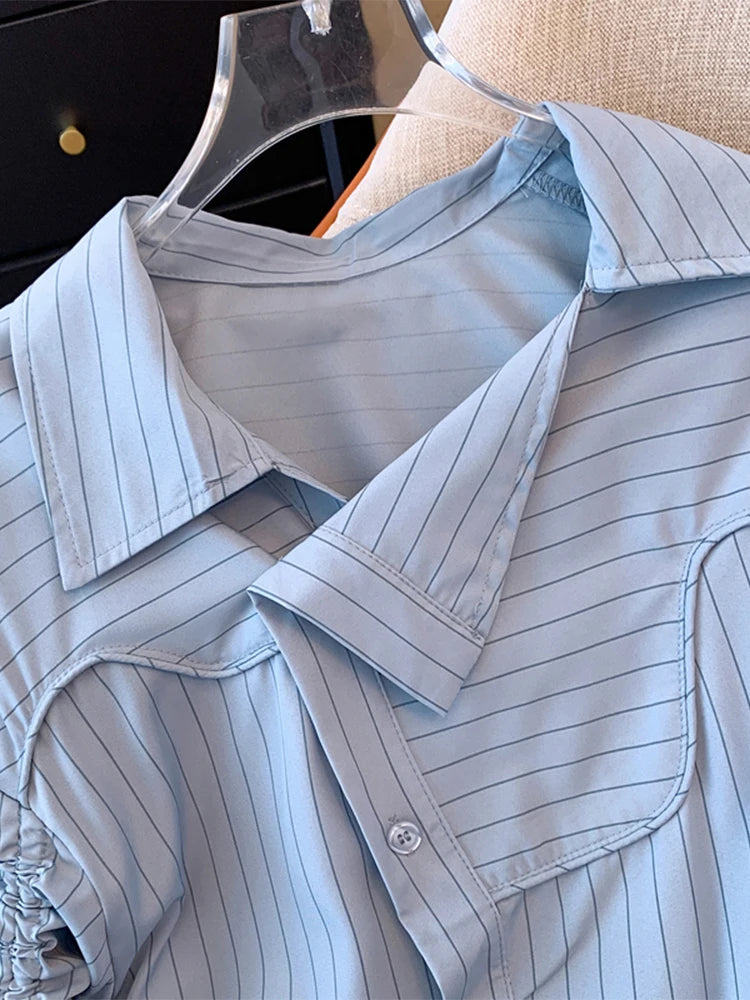 Blue Striped Shirts and Blouses Vintage