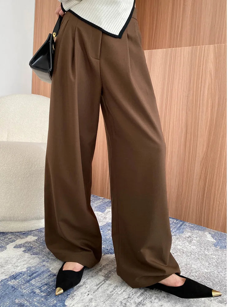 3 Piece Set V-neck Single Breasted Vest Solid Color Blazer With High Waist Pants