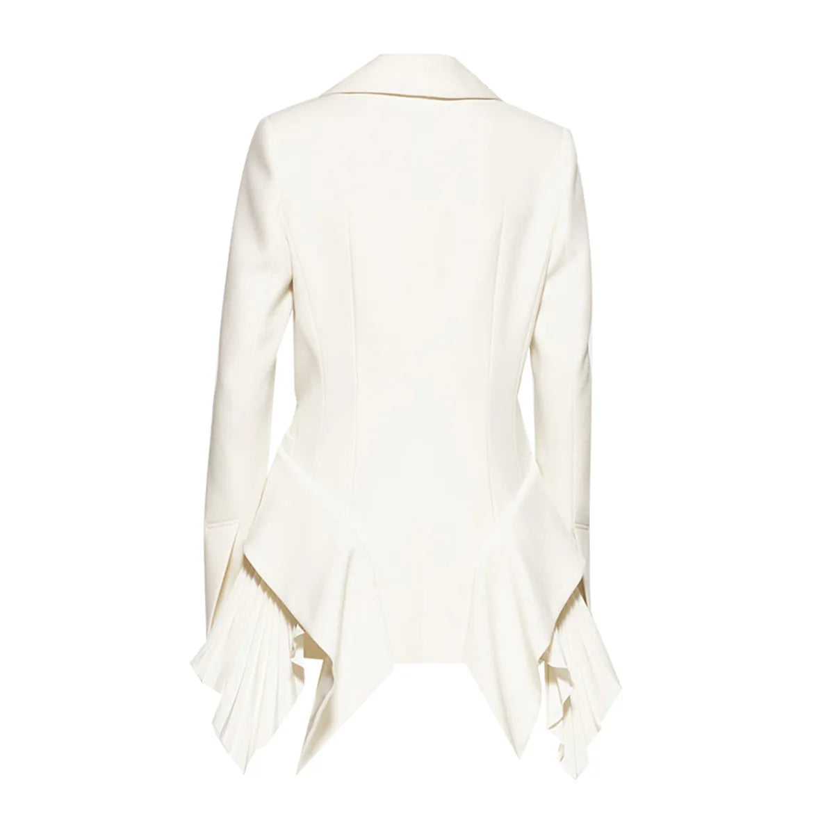 Blazer White Tailored Ruffled Suit