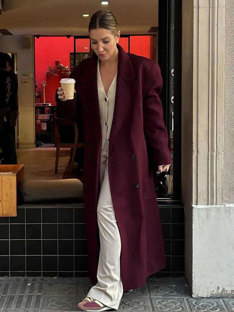 Coat Casual Long Sleeves Winter