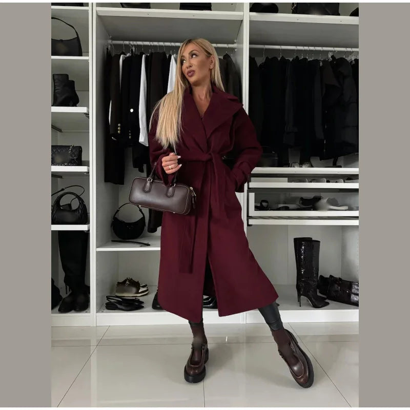 Coat Casual Long Sleeves Winter