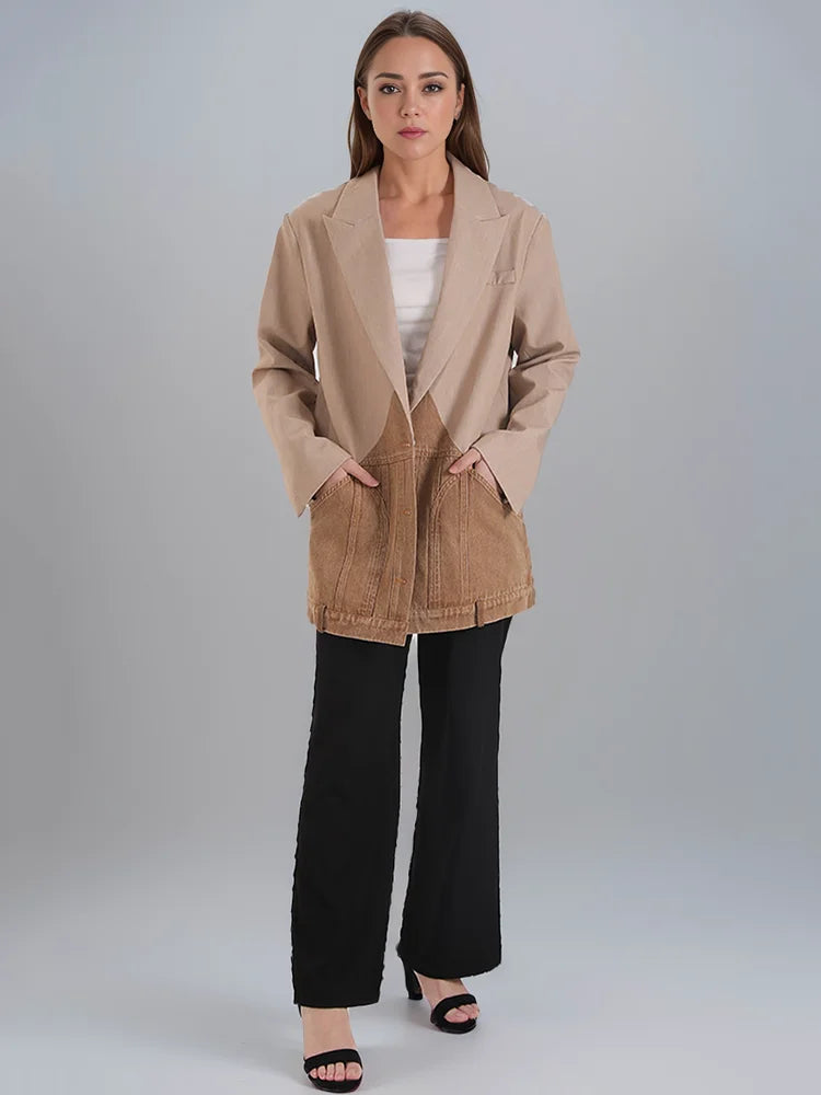 Denim Notched Blazer