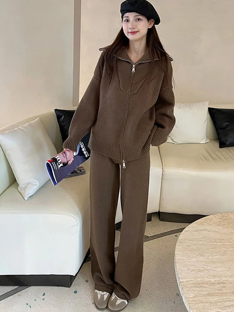 Sweater Pullover Tops High Waist Sweatpants