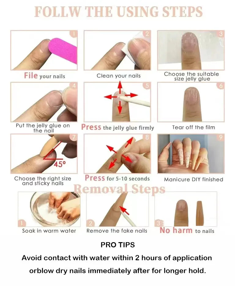 Cat Eye French Nails Press-ons
