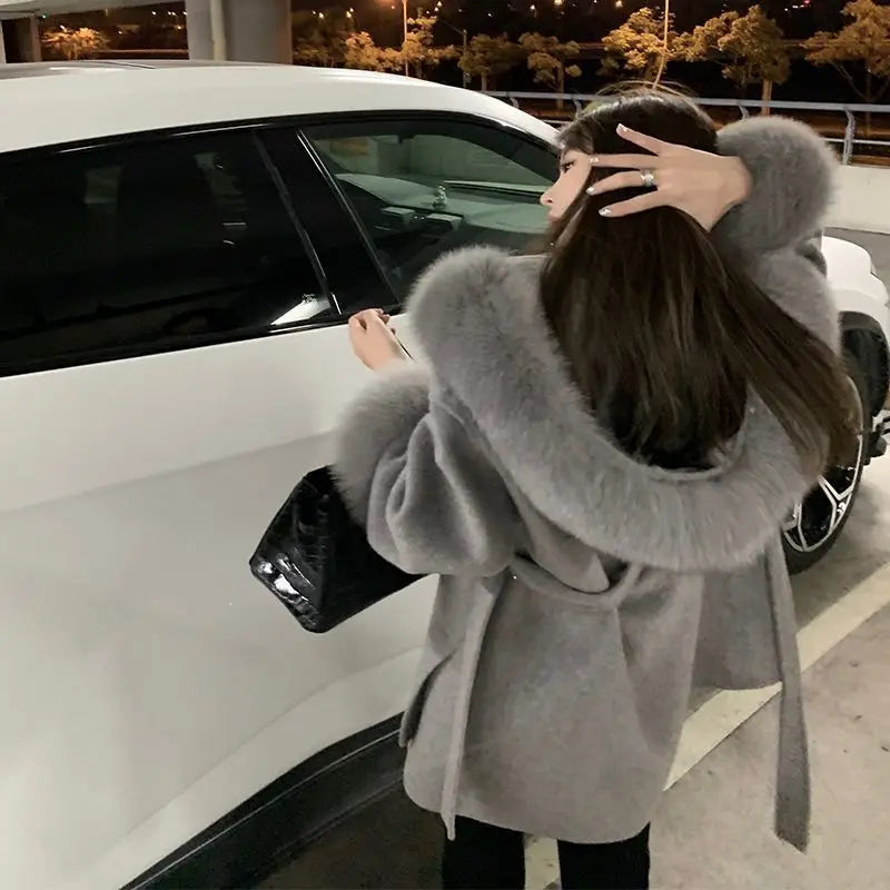 Jacket Overcoat Belt Coat