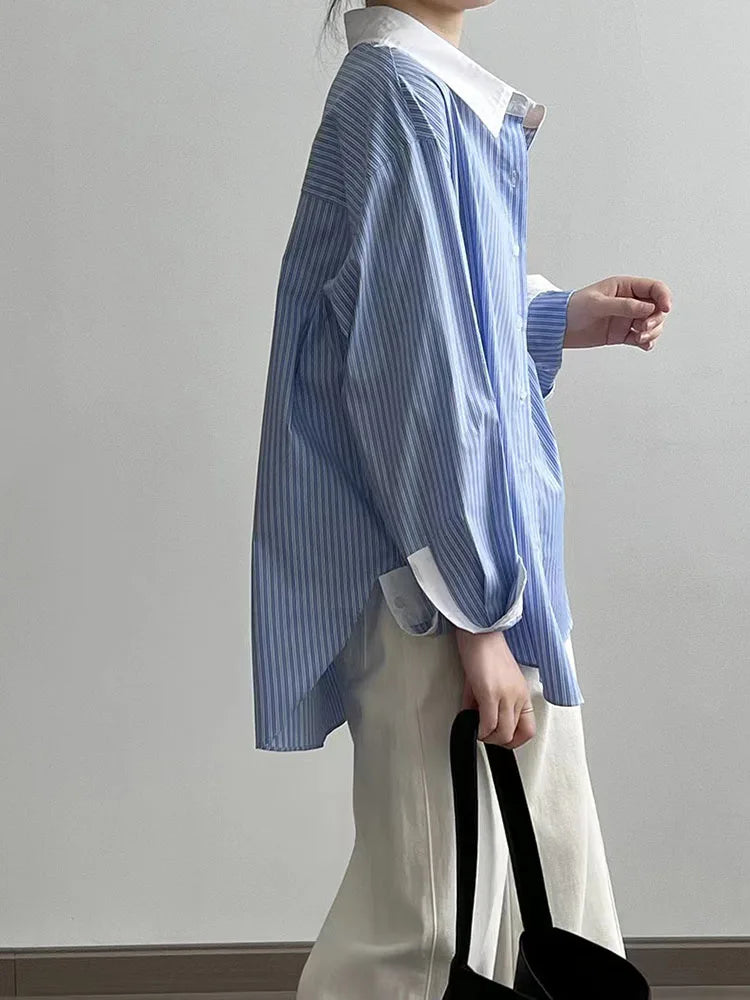Striped Patchwork Shirt