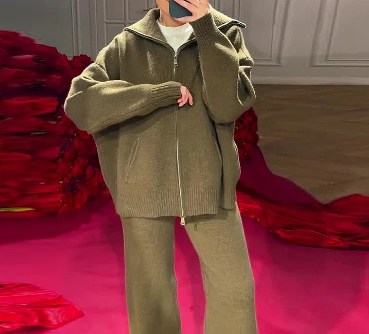 Two Piece Sets Outfit Cardigan and Pants