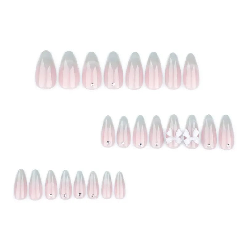 Cat Eye French Nails Press-ons