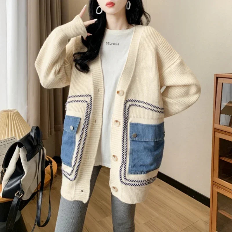 Casual Knitted Long Sweater Jacket
