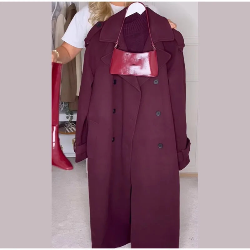 Coat Casual Long Sleeves Winter